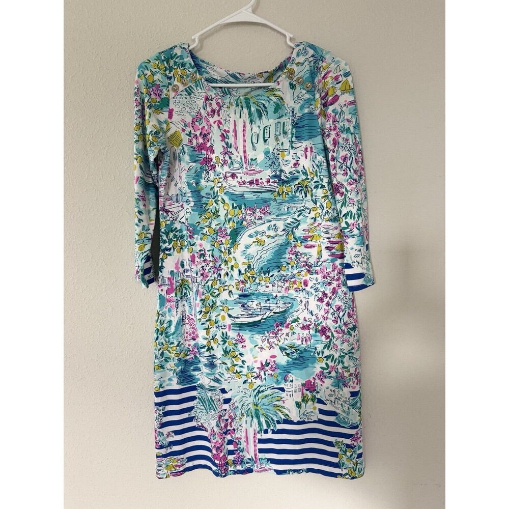 Lilly Pulitzer UPF 50+  Pearson Dress Postcards From Positano XS Preppy Girlcore